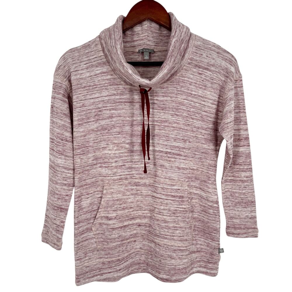 Talbots Sz SP Small Petite Mauve Pink 3/4 Sleeve Cozy Blouse Shirt Top Athletic